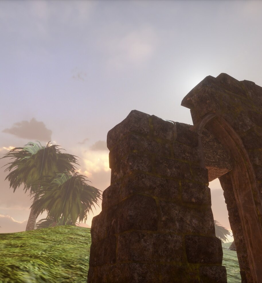 Mayan ruins in the jungle of Maya City in Sansar